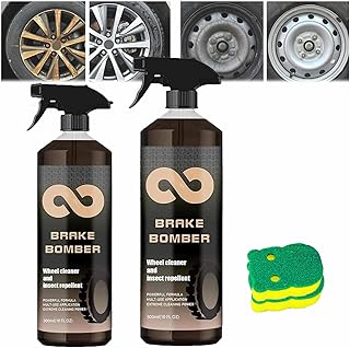 Stealth Garage Brake Bomber-Brake Bomber Wheel Cleaner,Non-Acid Stealth Brake Bomber,Stealth Brake Bomber for Wheel Cleaner,Rim Cleaner & Brake Dust Remover (2PCS,300ml)