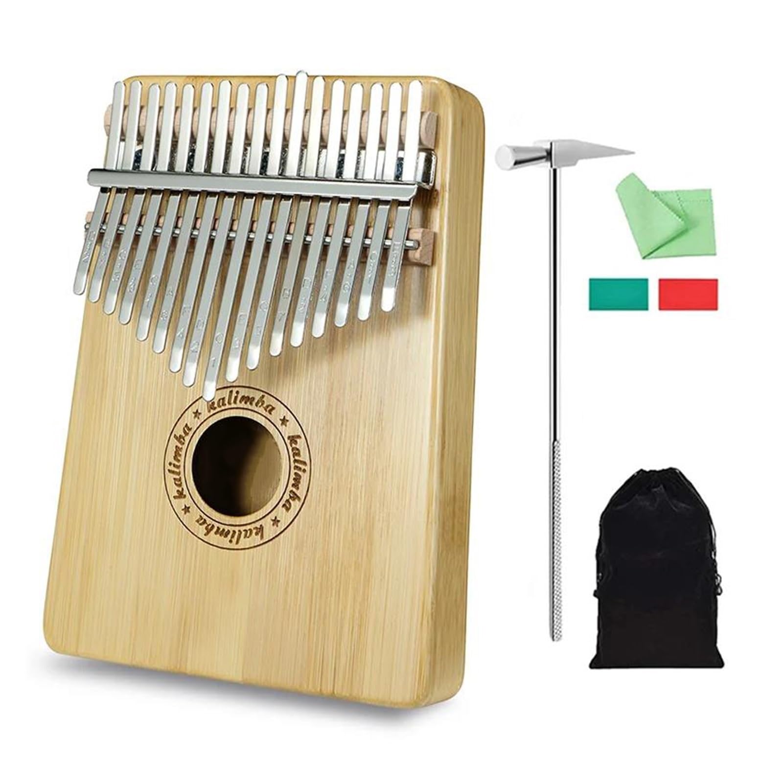 Profesjonalny Przenośny Prezent Bambusowy Kalimba 17 Key Odpowiedni Dla Dorosłych I Początkujących Instrumenty Muzyczne Kalimba(17 Keys)