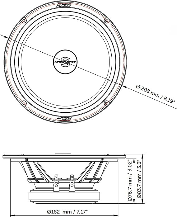 Apocalypse 8 Midrange Speakers (Pair) by Deaf Bonce