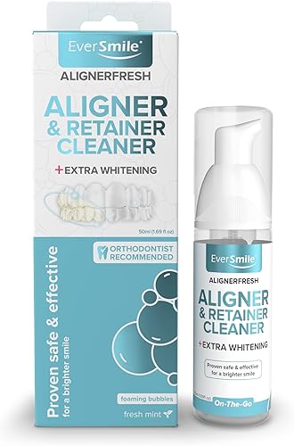 EverSmile AlignerFresh Extra Blanqueador Aligner & Retenedor Espuma de Limpieza AlignerFresh para Invisalign, ClearCorrect, Essix,