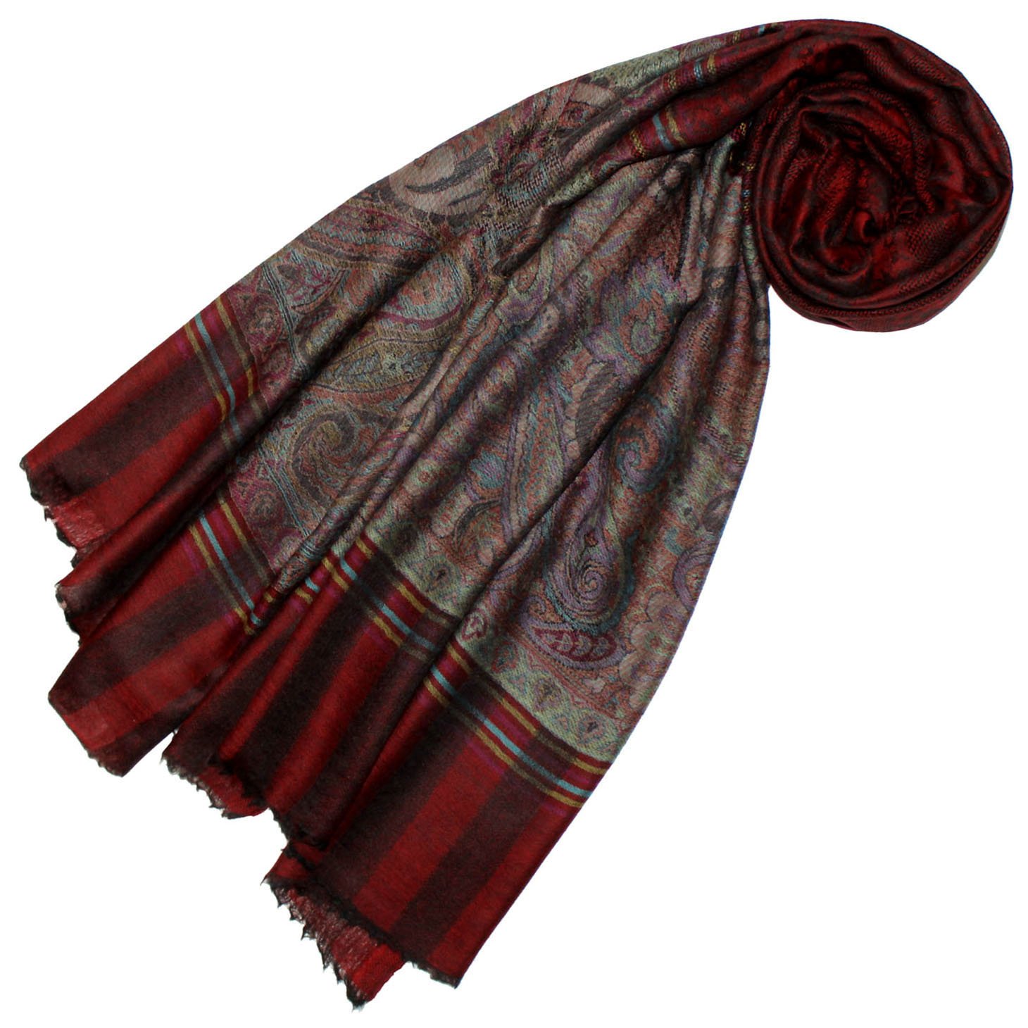 Lorenzo Cana Männer Kaschmirschal,100% Kaschmir jacquardgewebt Paisley Muster Schal Schaltuch Kaschmirtuch Herrenschal 7836311