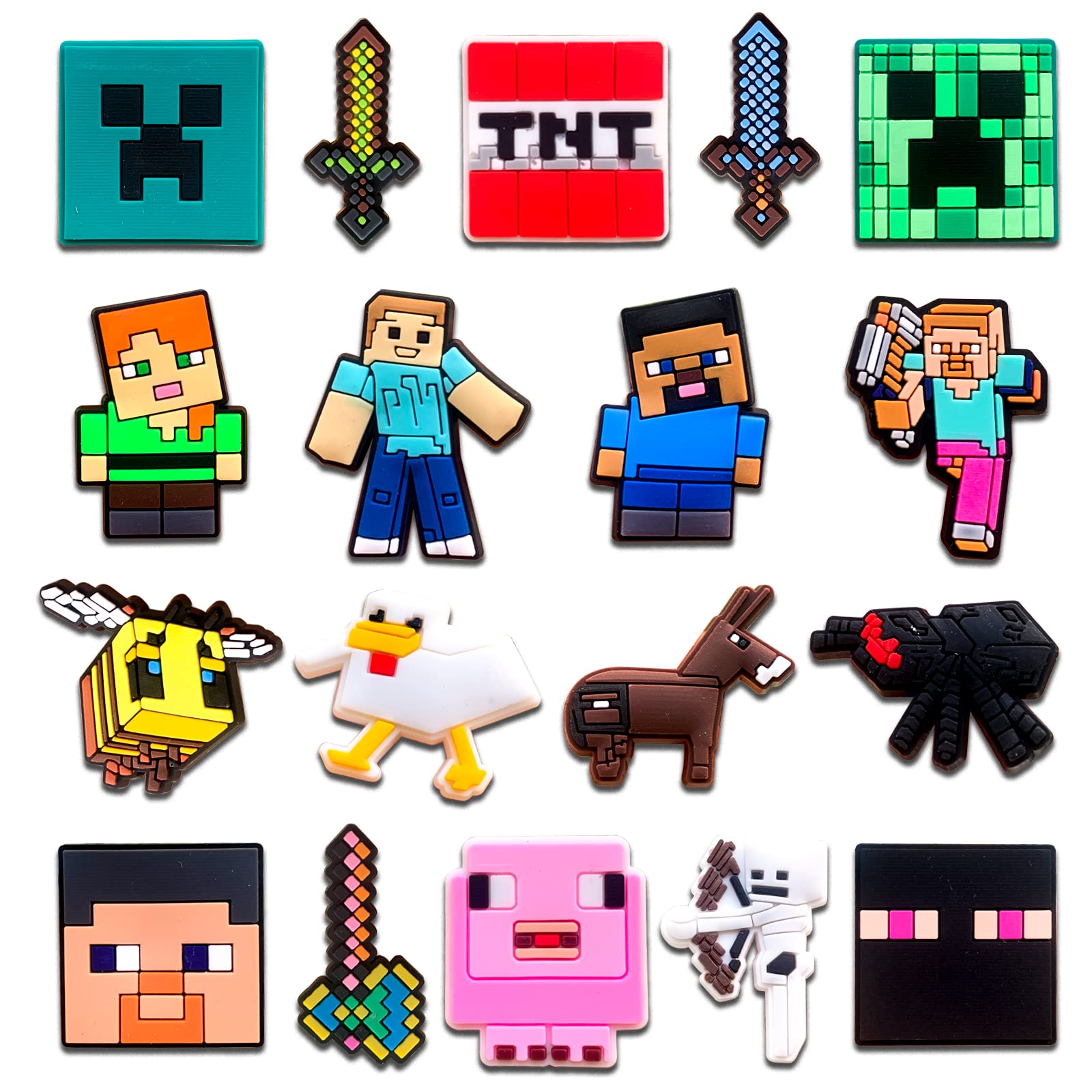 18PCS Charms for Clog Shoe Decoration, Game Charms Accessories for Kids Boy Girl Adult Men Women Party Favor