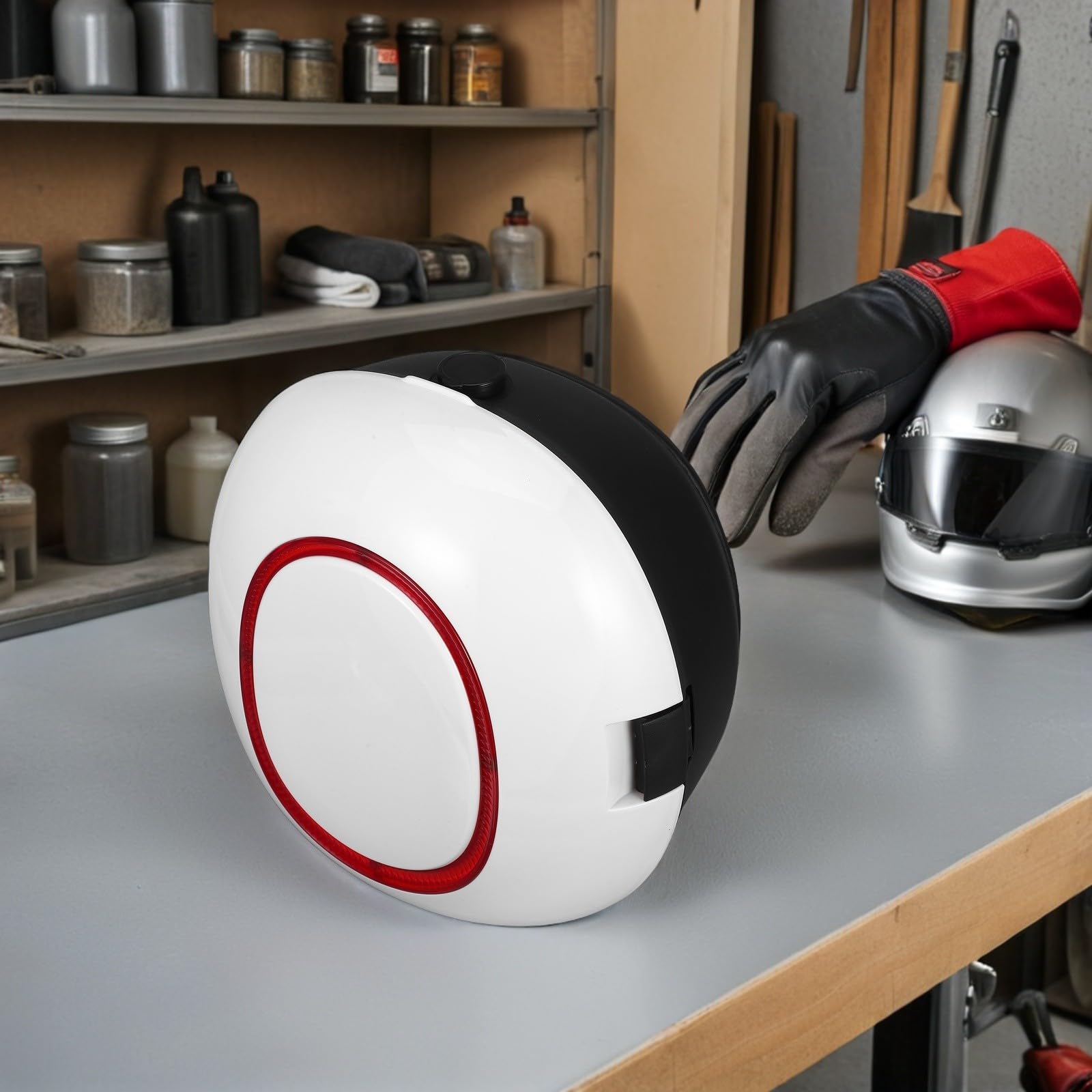 ifundom Boîte arrière de Moto et Top Case Scooter en ABS avec Dossier rembourré, Protection Contre intempéries, Design pour optimisation d'espace, Parfait pour Voyages et activités