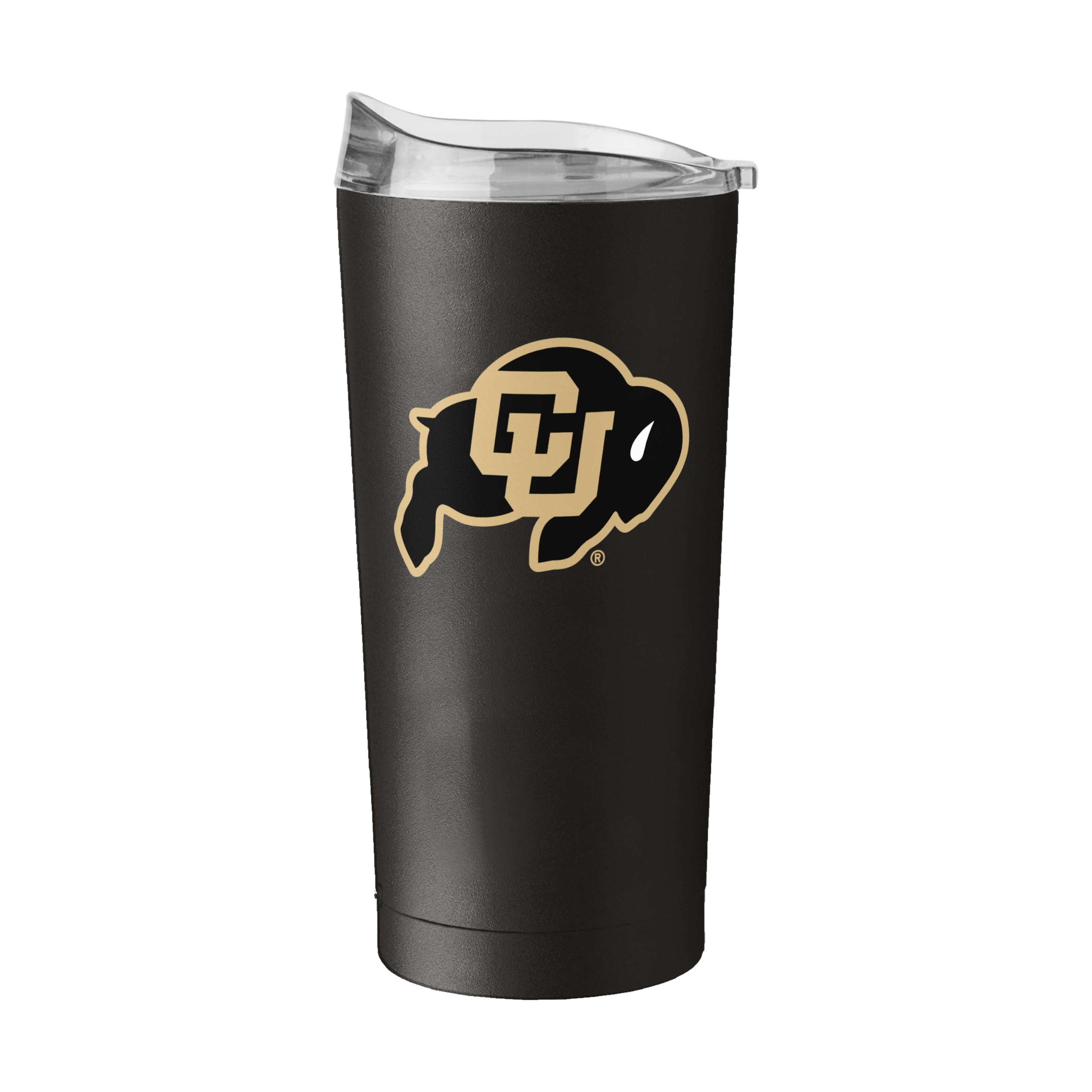 Logo Brands NCAA 20 oz Powder Coat Stainless Tumbler -Double-Wall Insulated Everday Tumbler for Hot or Cold Drinks, High Lip Lid, Team Color