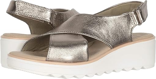 Gunmetal Metallic Leather