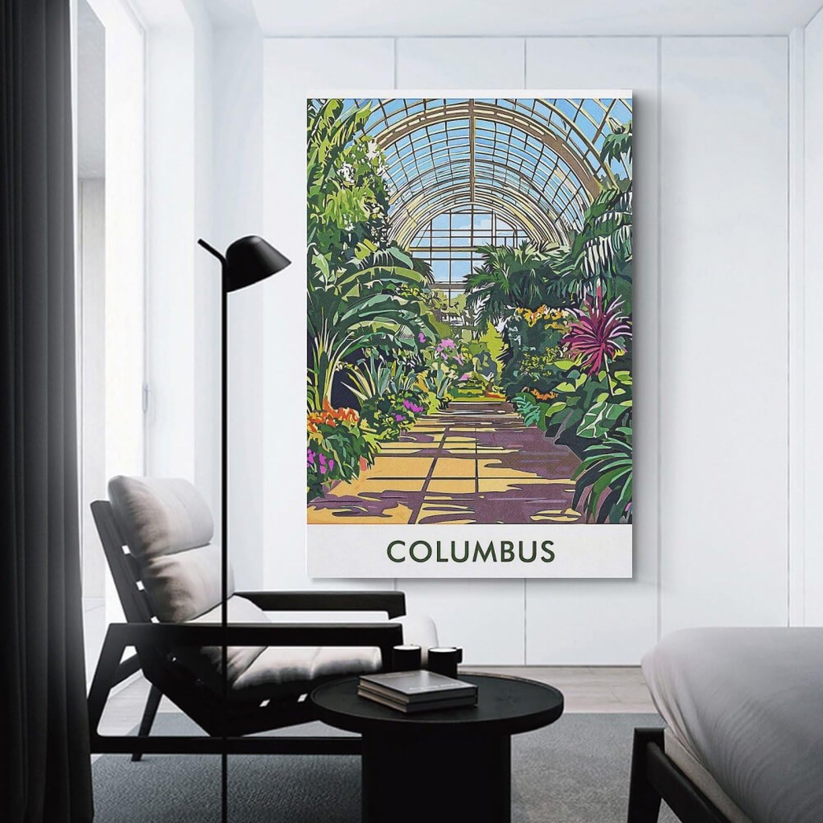 Junmoney Columbus Greenhouse Home Decor Wall Art, 20x30inch(50x75cm), for New Homes, Bedrooms Or Workspaces, Gift Idea for Housewarming And Birthdays