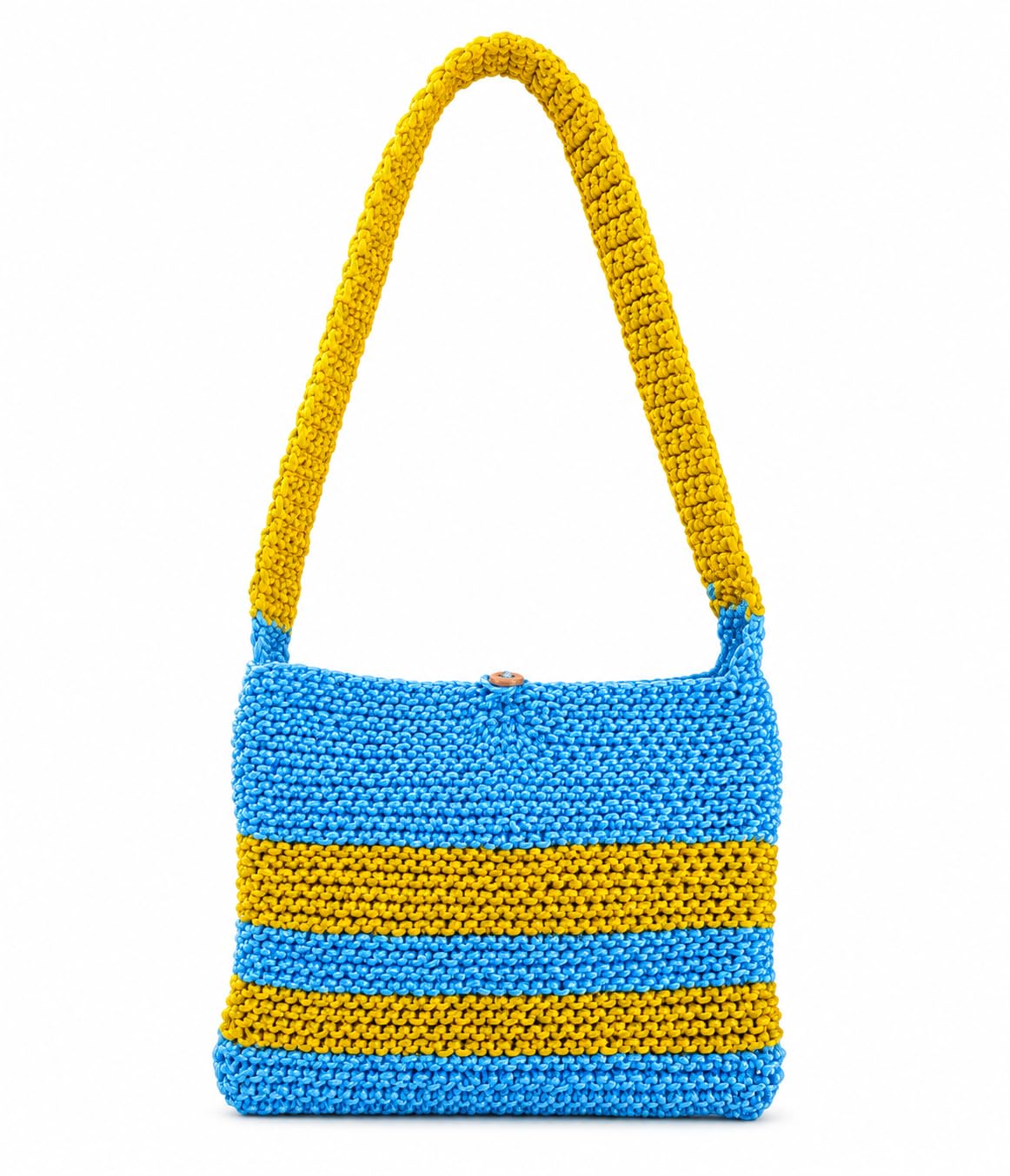 Handmade Latest Crochet Bag | Beautiful Stylish crochet blue Sling Bag, Cross Body Bag, Shoulder Bag For Girls & Women | Best acrylic Tote Bag For Daily, Office & Casual Use (Blue, free)-picture-33