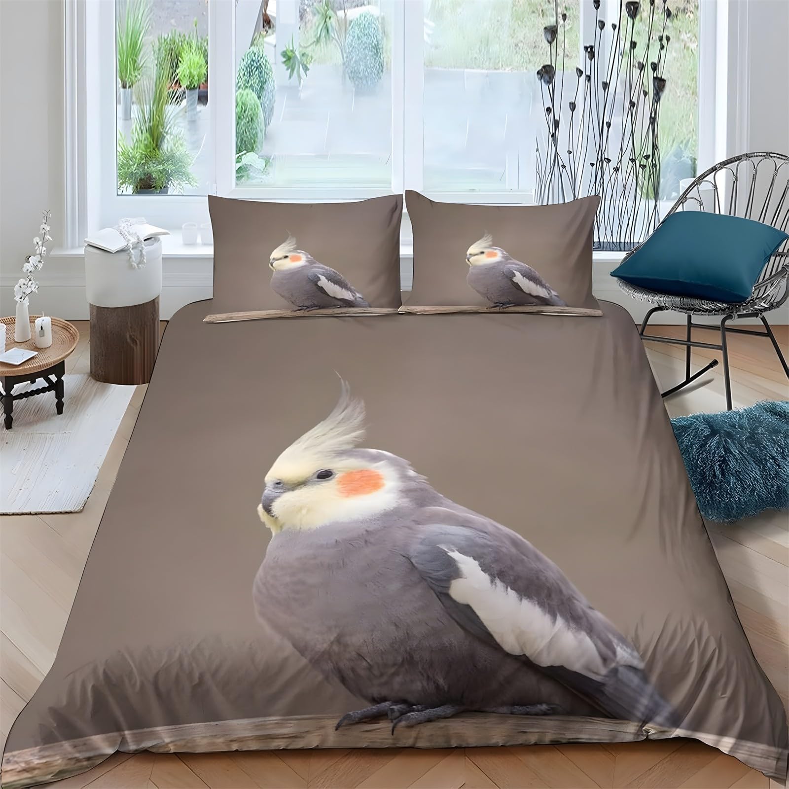 Housse de couette 240x260 perroquet zippée pour en finir avec la couette qui glisse du lit