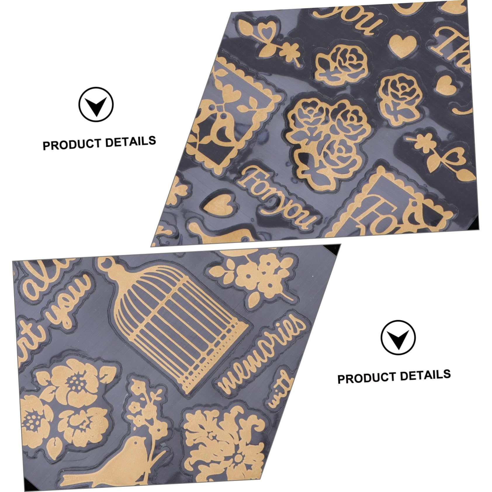 NUOBESTY 3 Series Etiqueta Engomada De Cristal Epoxi Cristales Pegajoso Stickers Personalizados Stickers Infantiles Materiales De Artesanía De Resina Suministros De Resina 12 Piezas X 3