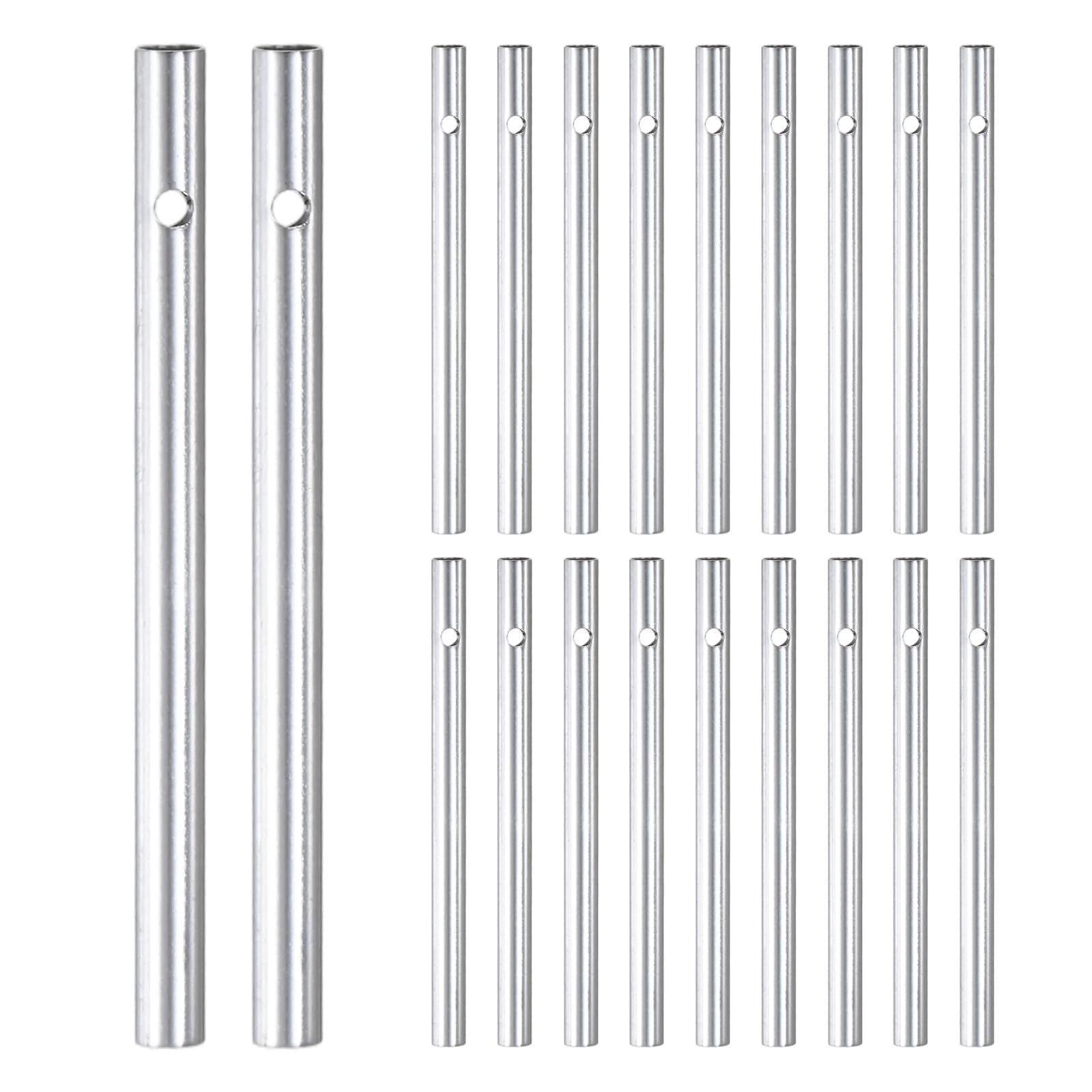 M METERXITY 20-Pack Wind Chime Tubes 0.5x7cm, Metal Wind Bell, Silver — image 1