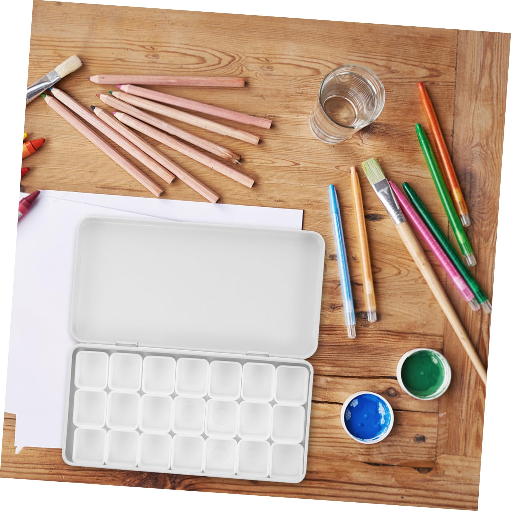 Lurrose 4sets Scatole Per Miscelazione Scatola Vuota Per Pigmenti Con Scomparti Per Pittura e Arte Facile Da Pulire e Pratica Per Artisti e Hobbyisti