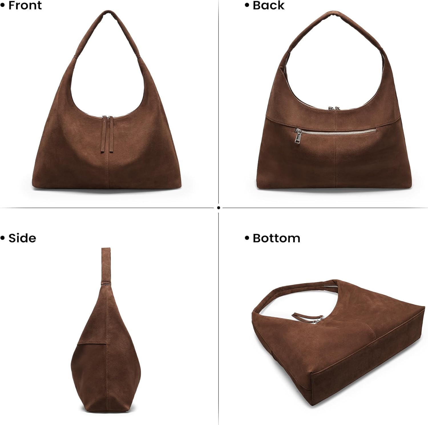befen Leather Slouchy Hobo Bags for Women, Ultra Soft Large Tote Bag Purses, Lightweight Shoulder Handbag for Work Travel - Image 7