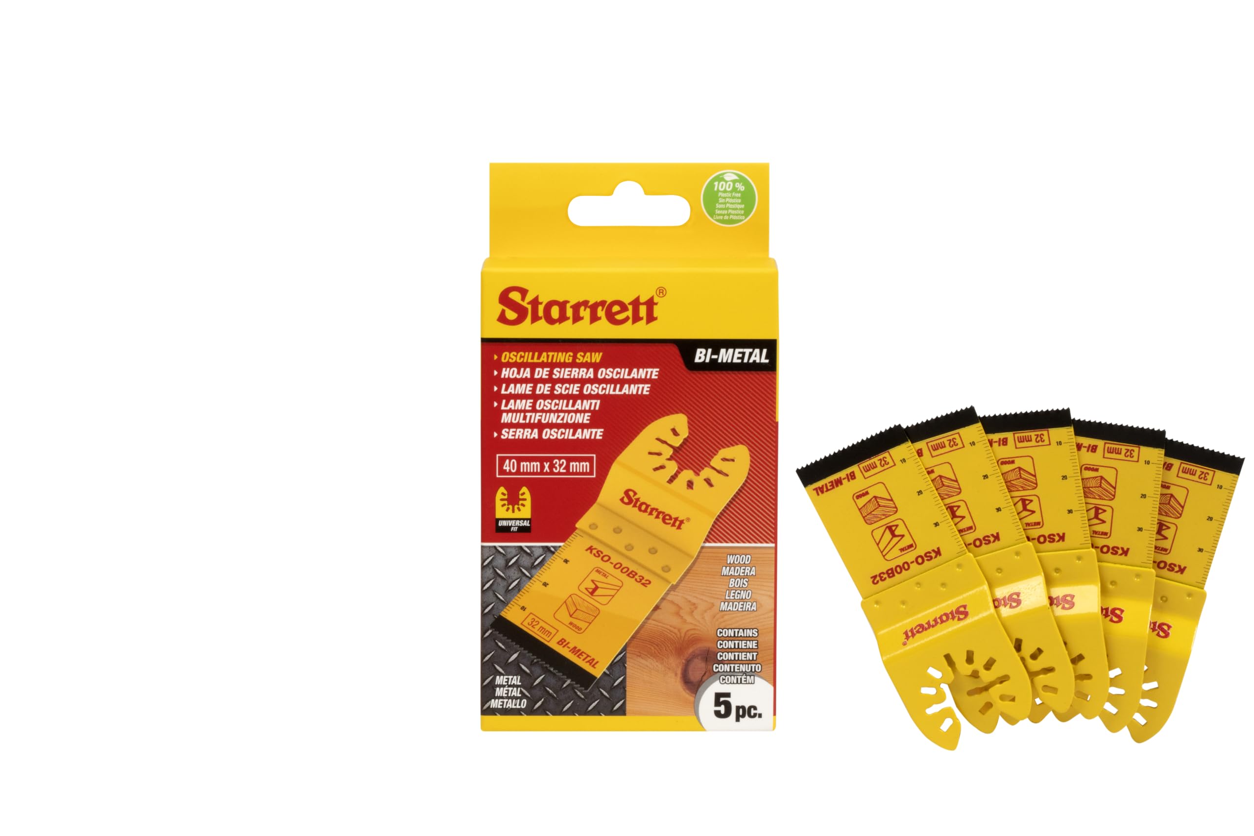 Starrett Bi-Metal Oscillating Multi-Tool Plunge Cut Blade 32mm - Pack of 5