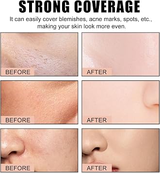 Cream Flawless Radiant Skin Instantly,Instant Gl/ow Korean Bb Creams,Full Coverage Liquid Foundation for Mature Skin,Oil Control Bb Cream for Women,Waterproof&Sweatproof Makeup(Ivory)