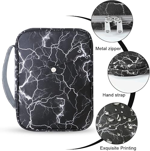 Miniatura 3 de Fundas para la Biblia para mujeres con asa de transporte, funda de libro con bolsillo con cremallera, funda para la Biblia para mamá, damas,