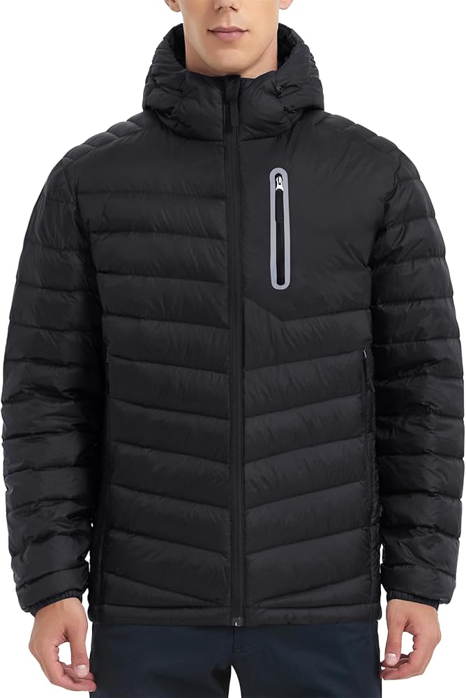 Lesmart Men Down Jacket Puffer Winter Jacket with Hooded