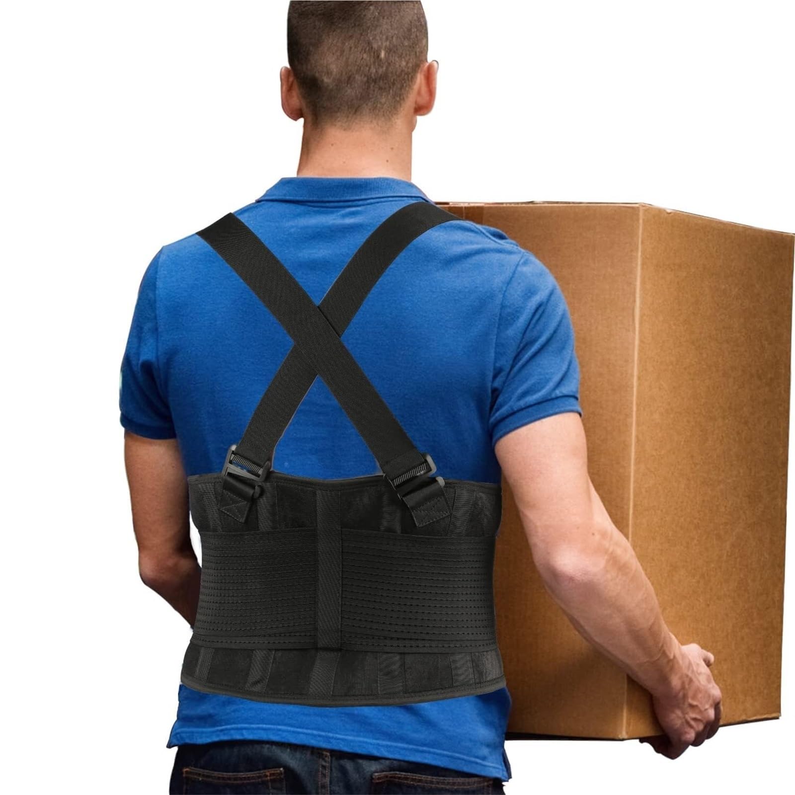 Faja Lumbar Cinturón De Soporte For La Espalda For Hombres Y Mujeres con Cinturón De Soporte For La Espalda Extraíble Y Ajustable Cinturón Apoyo Lumbar(XL)