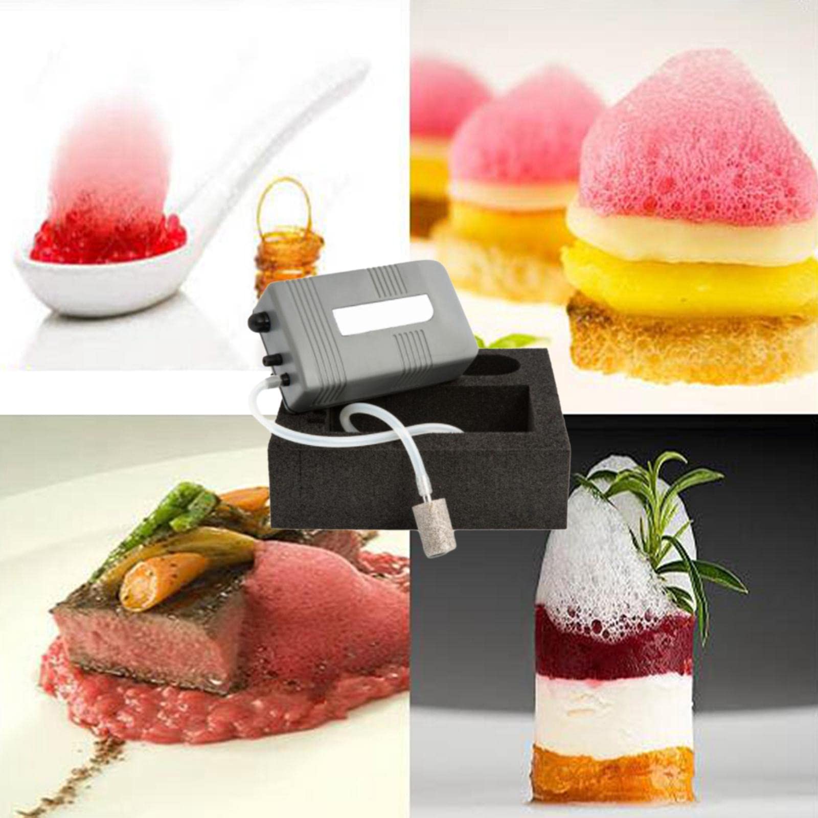 F Fityle Ménage Alimentaire Bubble Maker Cuisine Cuisine Outil Portable Cuisine Mousse Machine pour BBQ Cocktail Boissons
