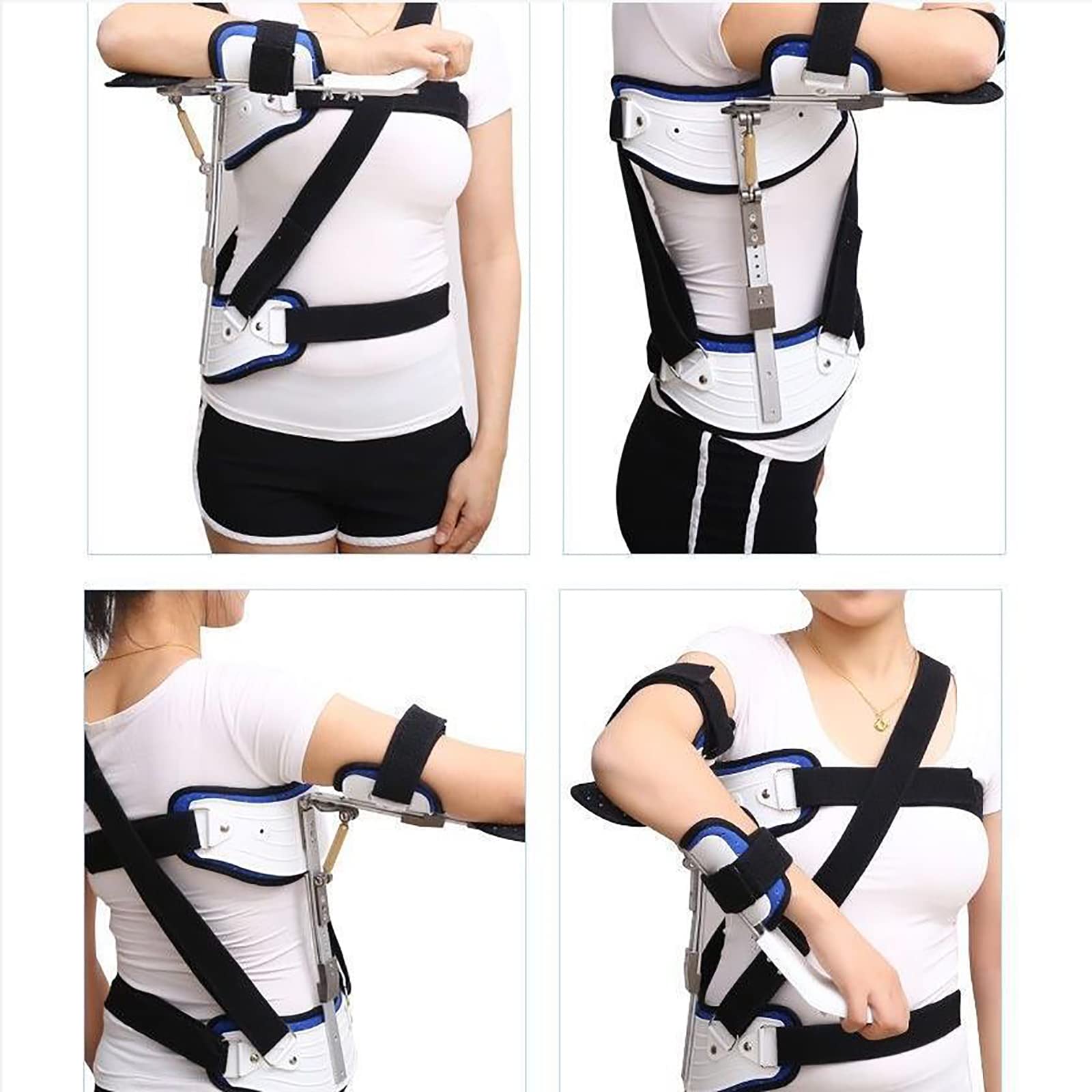 Órtesis de abducción de Hombro para Adultos, Soporte Fijo de abducción de Hombro, Soporte de fijación de Fractura humeral Ajustable, para Fractura de Brazo, dislocación humeral del Hombro