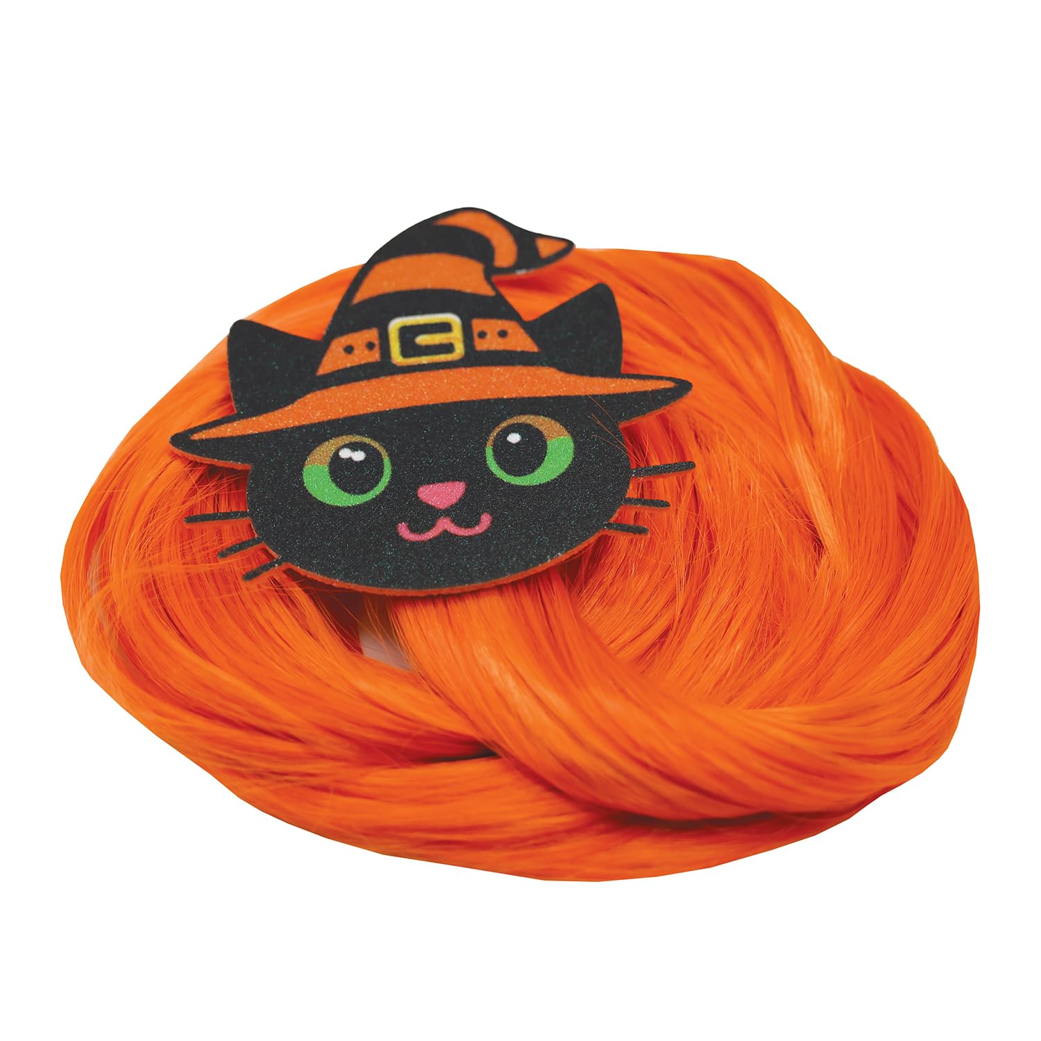 Equetech Salem Cat Halloween Horse Tail Tassel, Novelty Horse Costume Accessory, Orange