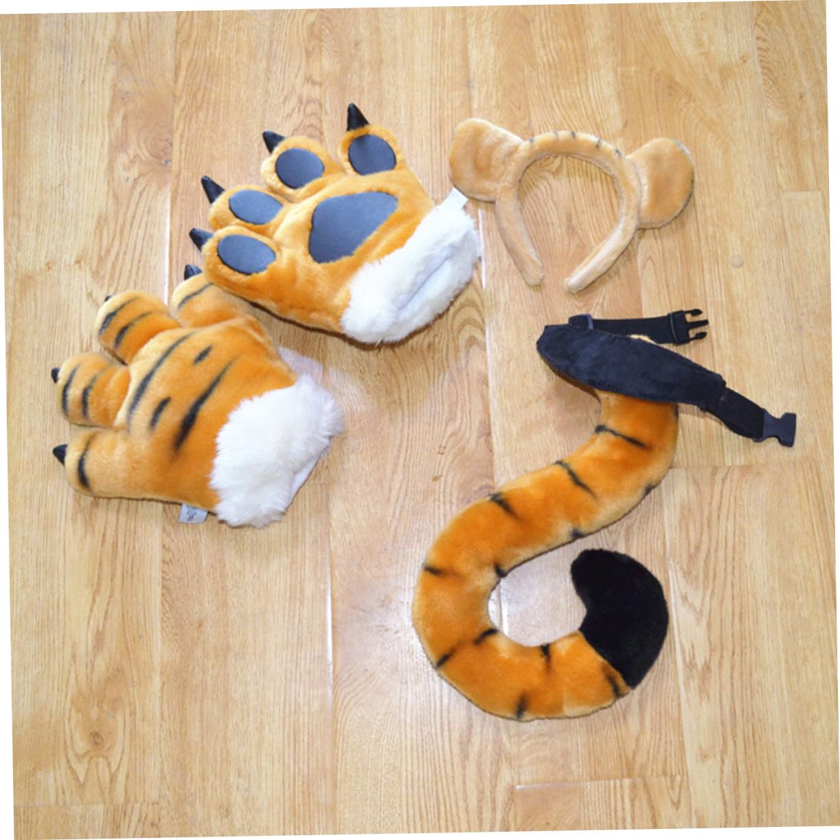 Hohopeti Conjunto de Accesorios de Disfraz de para Adulto Diadema con Orejas y Peludos Cómodo y para Halloween y Cosplay