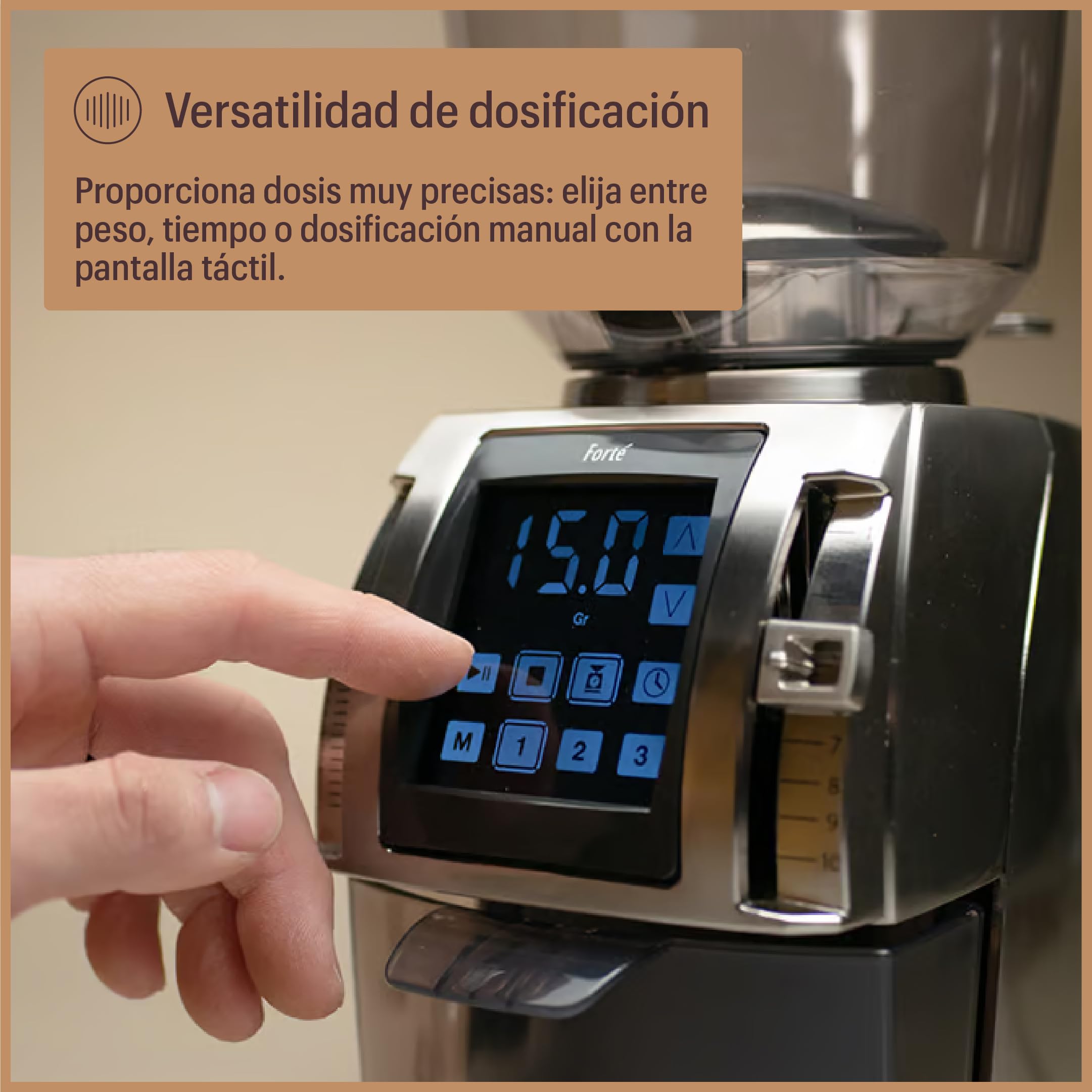 Baratza Forte AP Molinillo Eléctrico de Café en Grano | Coffee Grinder con 26 Microajustes, Acero inoxidable