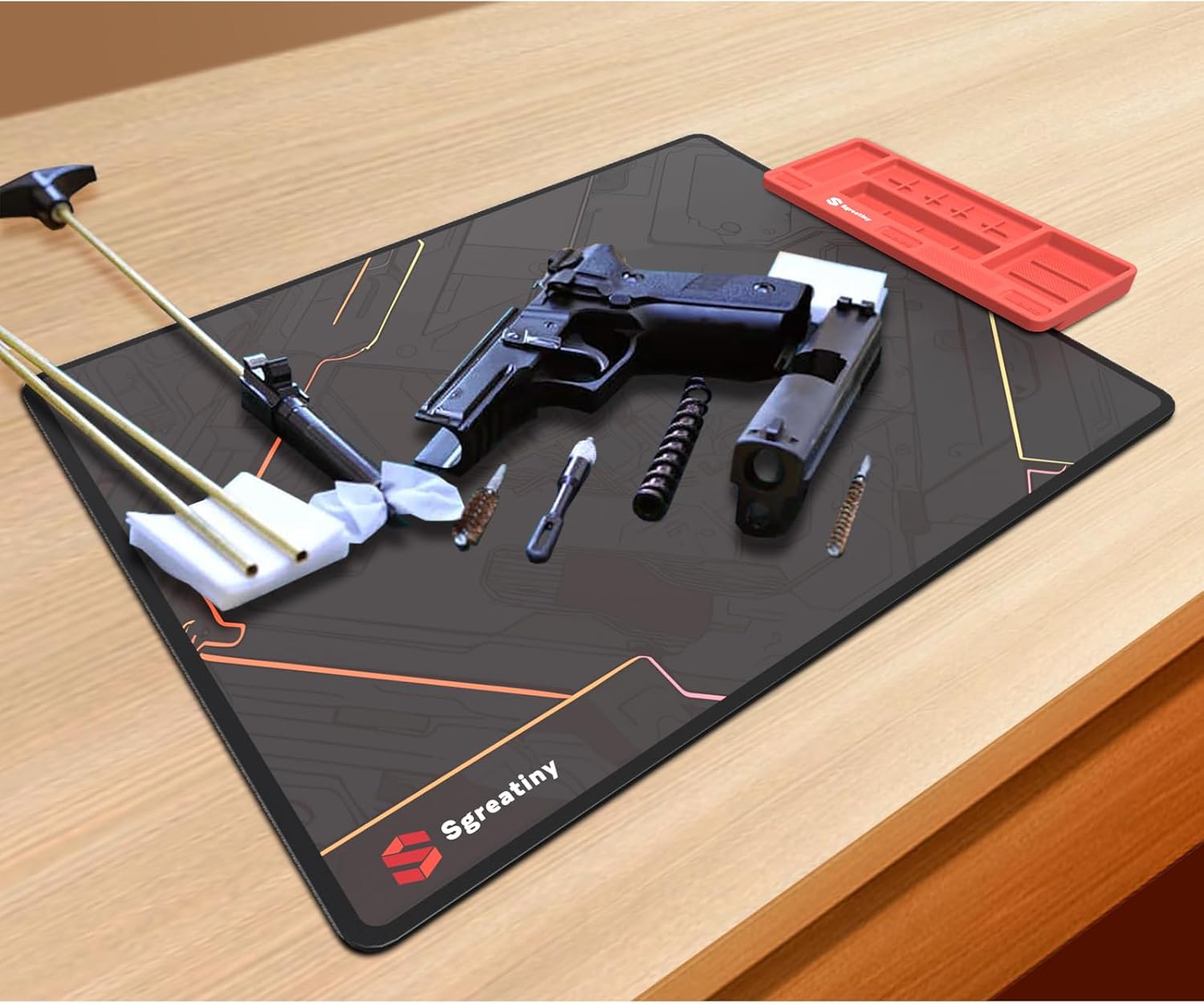 Large Gun Cleaning Mat,Work mat,Double Thickness Anti Slip Pads,Table-gripping Gunsmith Mat,Protective Workbench Mats,Rifle,Pistol,Shotgun Cleaning Mats for All Guns