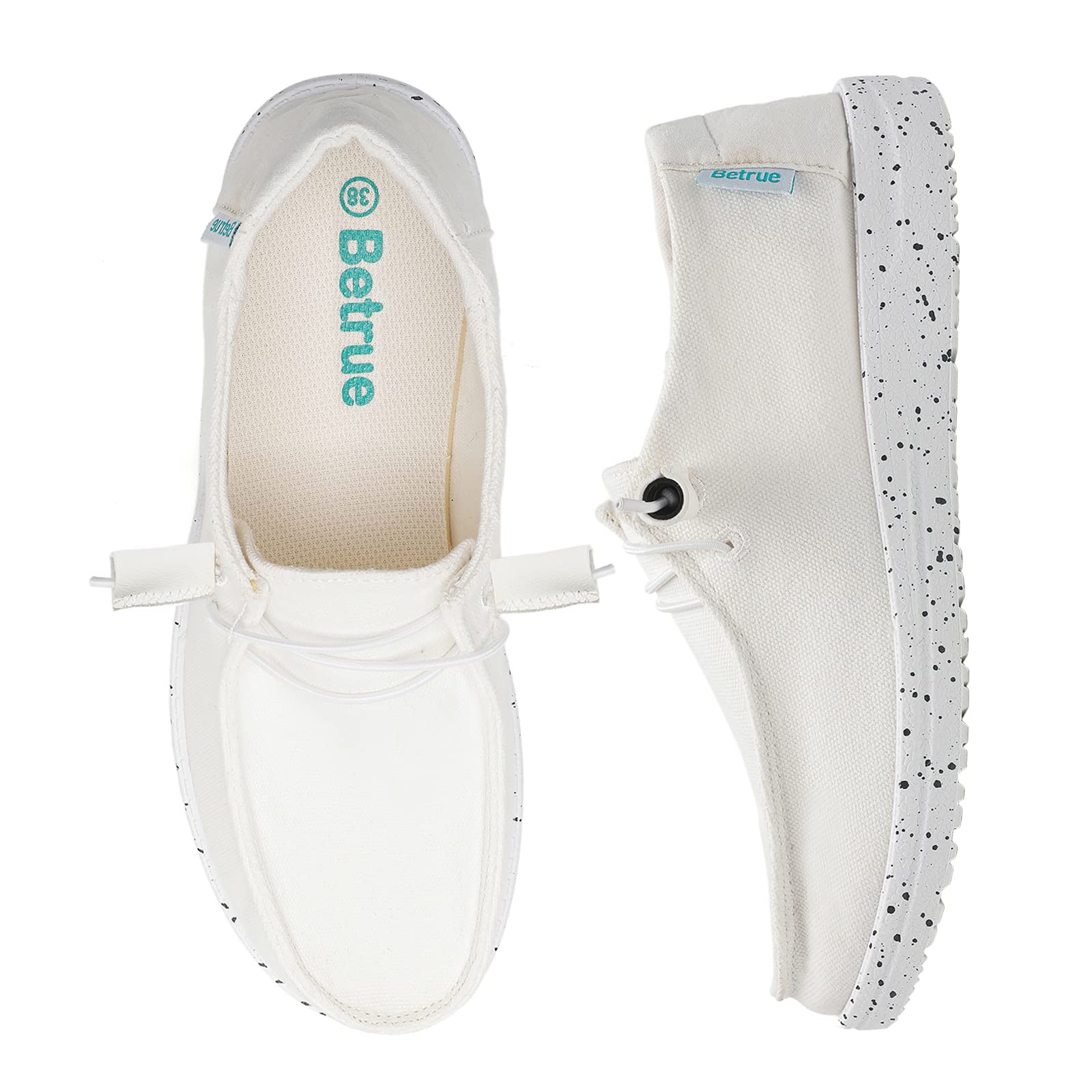 Lightweight Boat Shoes for Women, Womens Casual Loafers, Womens Slip On Deck Shoes, Breathable Canvas Walking Shoes for Women