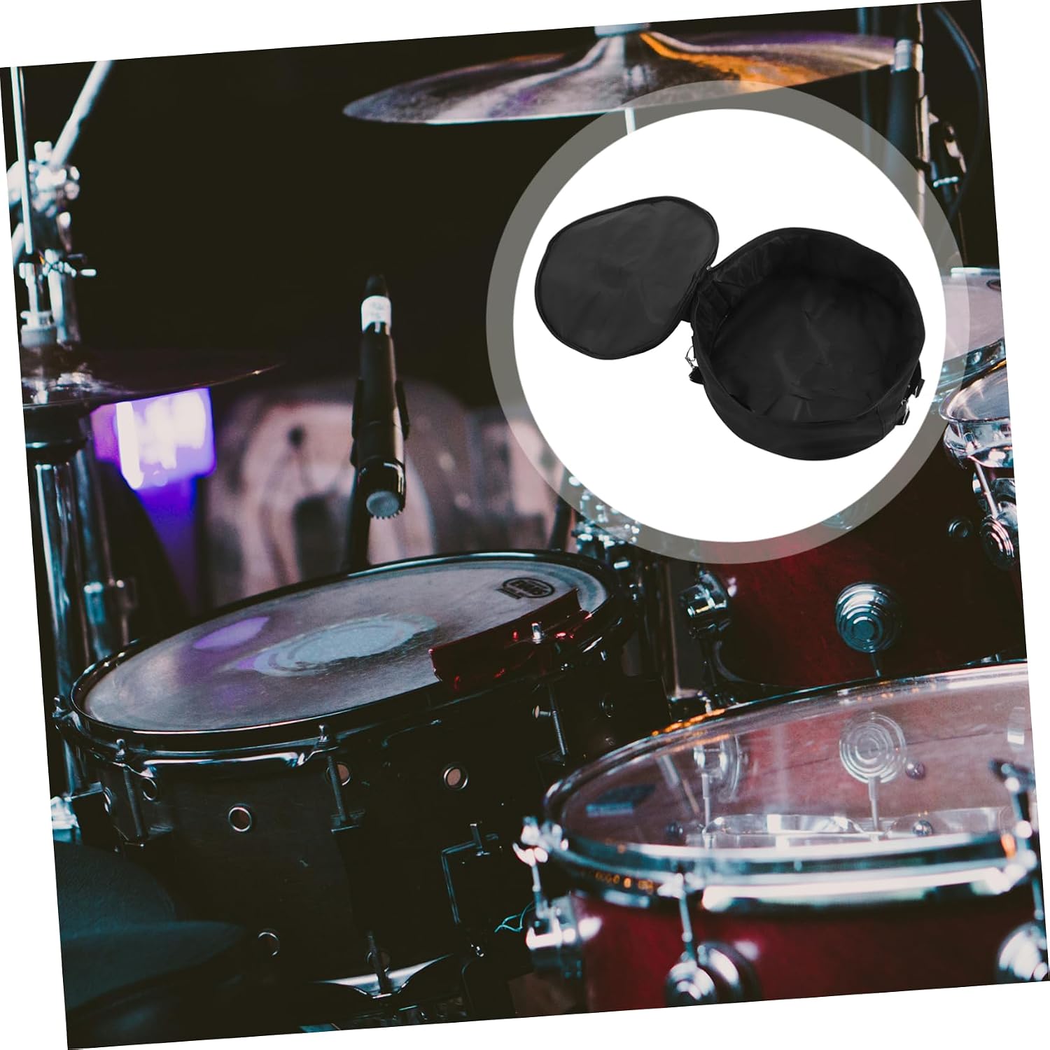 BESPORTBLE 1Pc Portable Snare Drum Holder Bag Durable Oxford Cloth Drum Storage Backpack with Stick Compartment for Marching Band and Instrument Transport