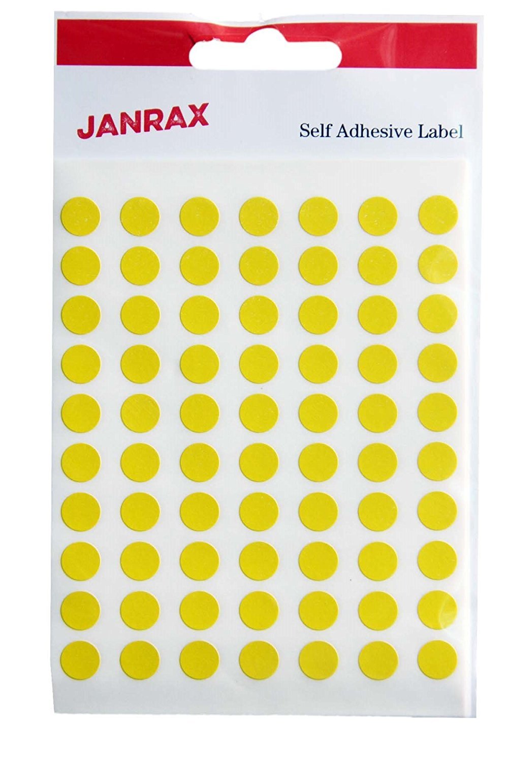 Pack of 560 Self Adhesive Yellow 8mm Round Labels - Stickers