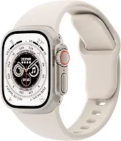 Pulseiras unissex compatíveis com Apple Watch de 38 mm, 40 mm, 41 mm, 42 mm, 44 mm, 45 mm e 49 mm, de silicone macio para iWatch séries Ultra 10/9/8/7/6/5/4/3/2/1 SE