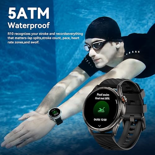 Miniatura 4 de KOSPET Magic R10 - Reloj inteligente con GPS para hombre, cuerpo de acero inoxidable, batería de 50 días, resistente al agua de 5 ATM, 180 modos