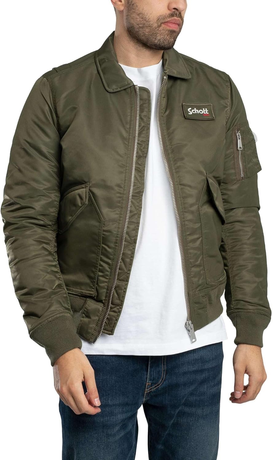 Schott NYC Unisex Bombers, Marine, XS : Amazon.co.uk: Fashion