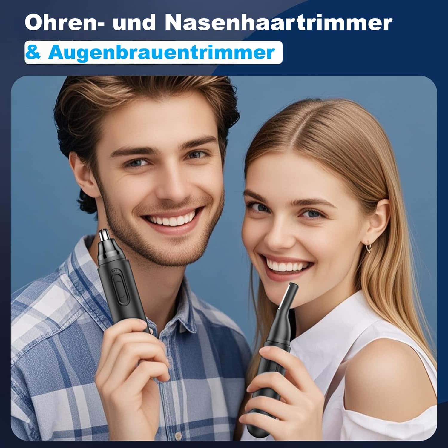 Nasenhaartrimmer Herren Mr. Bold Pro – Waschbarer Kopf, USB Typ-C Aufladung, Multifunktions Trimmer für Nasenhaare, Ohrhaare und Augenbrauen