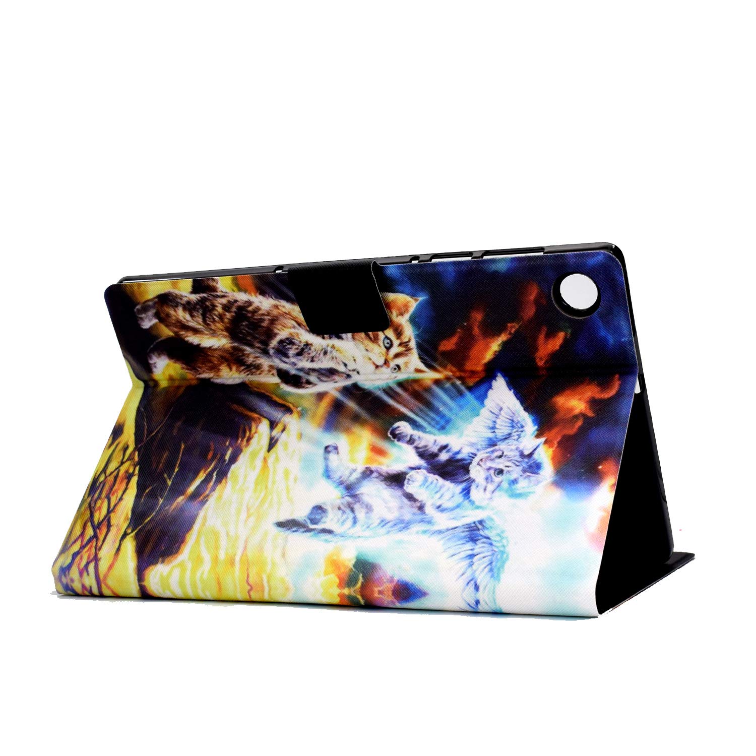Schutzhülle Für Lenovo Tab M10 Plus FHD – PU-Leder Flip Cover Mit Katzenmuster, Ständer & Auto Wake/Sleep