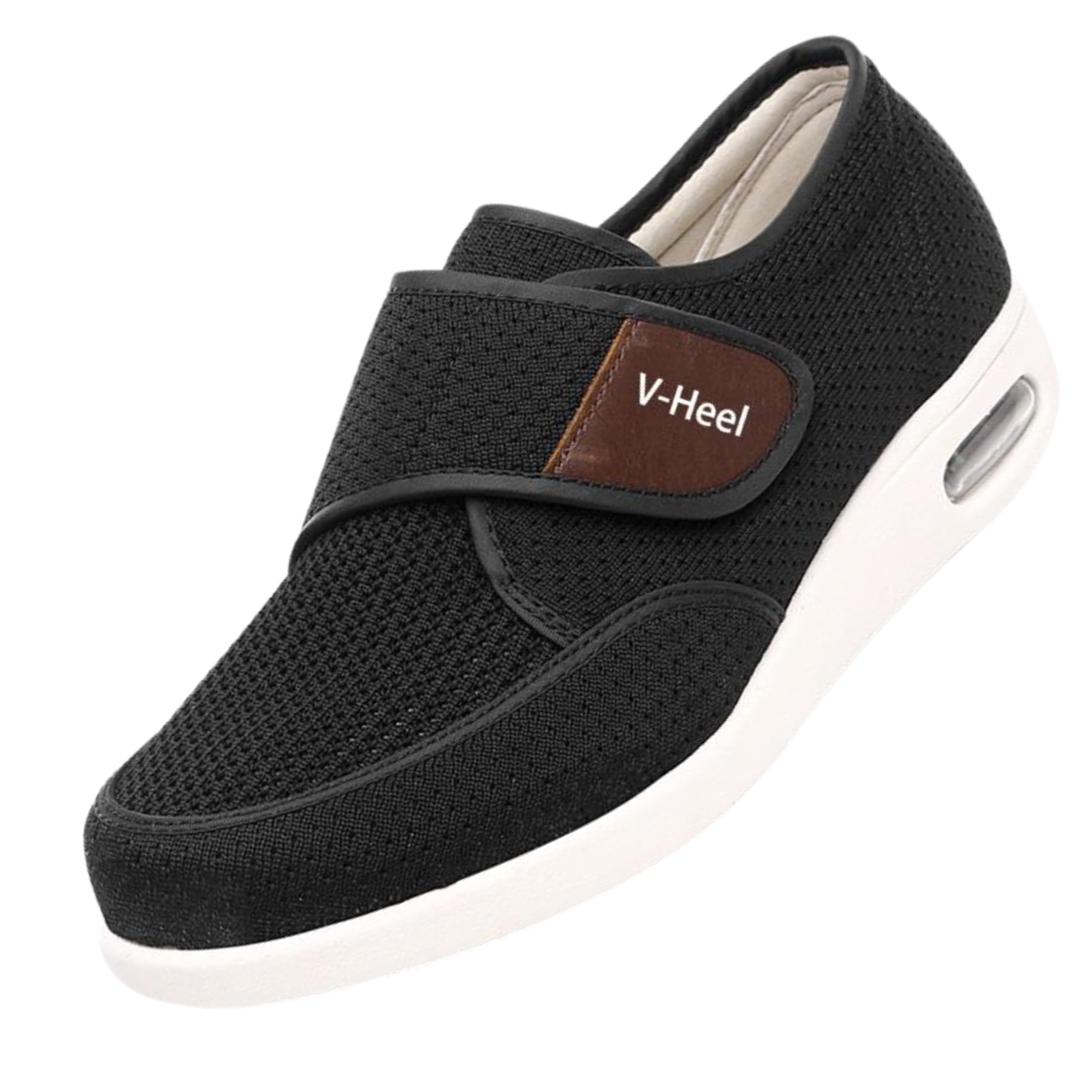 V-Heel Casual Orthopedic Extra-Wide Adjustable Unisex Sneakers - Diabetic, Arthritis & Edema Support Footwear (7_Black) (B0CT2TXMF3) Amazon Price History, Amazon Price Tracker