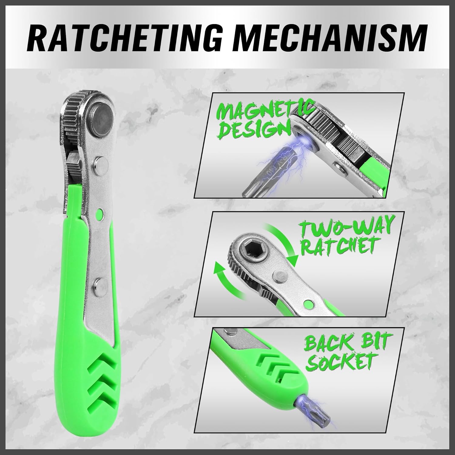 SWANLAKE 232-Piece Ultimate Screwdriver Bit Set, Cr-V Impact Driver Bit Set, Includes Security Bits, Nut Driver, Ratchet Wrench and Bits Holder - Image 6