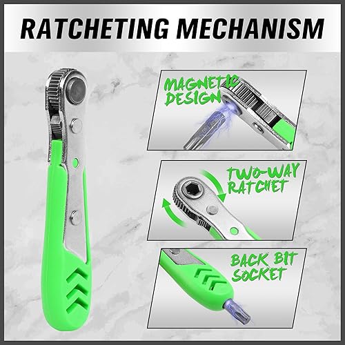 Miniatura 6 de SWANLAKE 232-Piece Ultimate Screwdriver Bit Set, Cr-V Impact Driver Bit Set, Includes Security Bits, Nut Driver, Ratchet Wrench and Bits Holder
