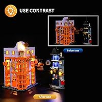 Vista 4 de Vaodest Luz LED para Lego 76422 Diagon Alley: Weasleys' Wizard Wheezes Set, diseño y configuración compatible con el modelo 76422
