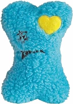 Zanies Embroidered Berber Bone Dog Toys, Blue