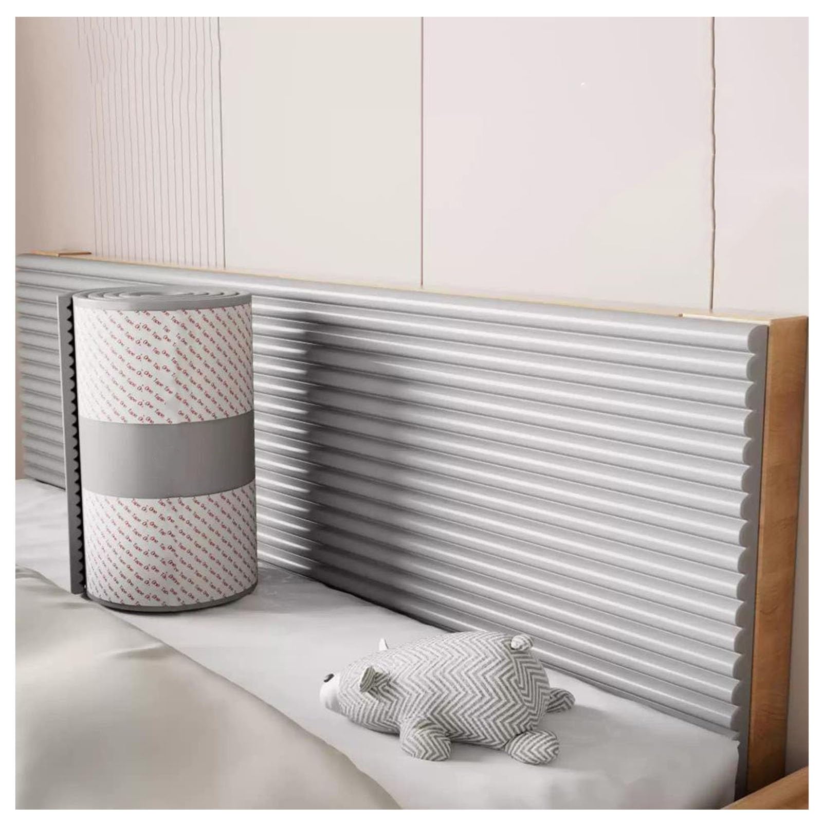 Edge Protector for Tables, Furniture Corner Guard Edge, Collision Wall Padding Self-Adhesive Foam Strip Multicolor 30x200cm(Grijs)