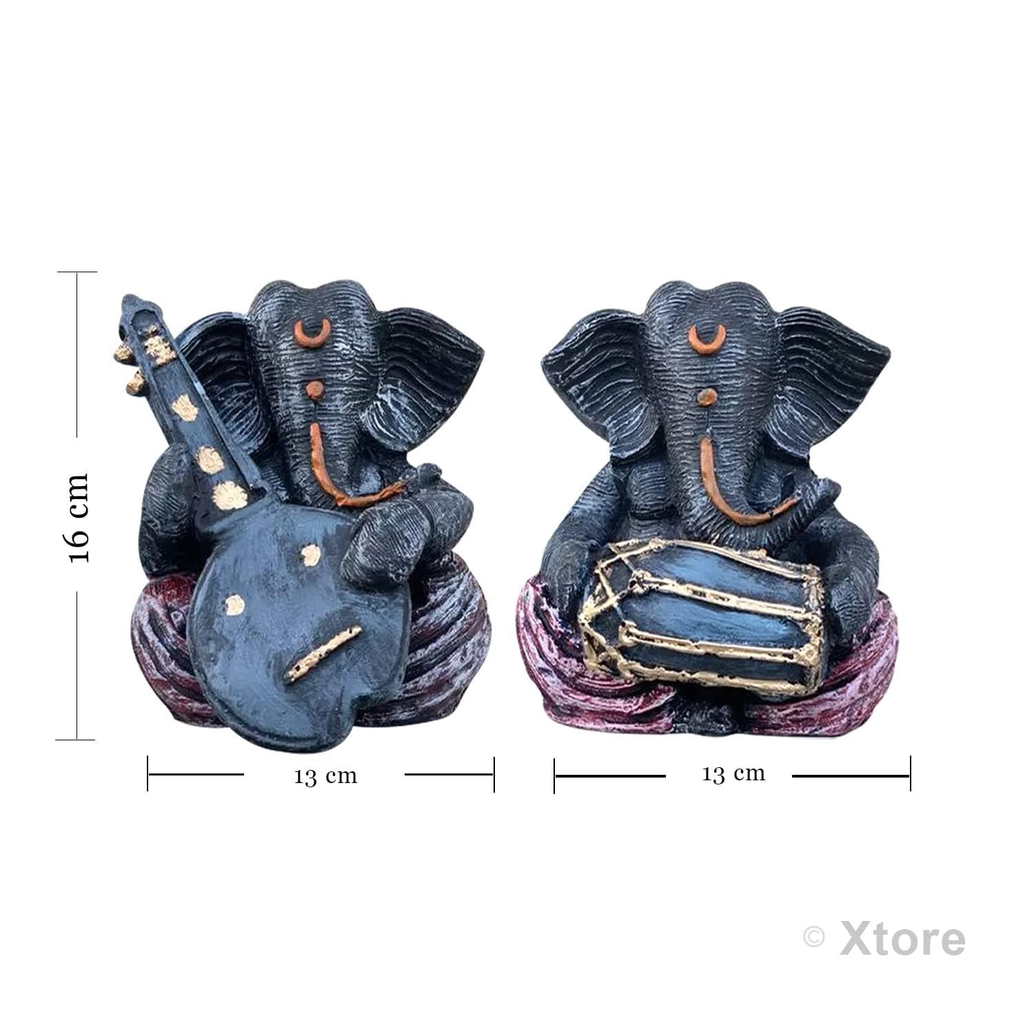 Xtore Ganesha Resin Statues - Prosperity & Home Decor -4 Xtore Ganesha Resin Statues - Prosperity & Home Decor -4