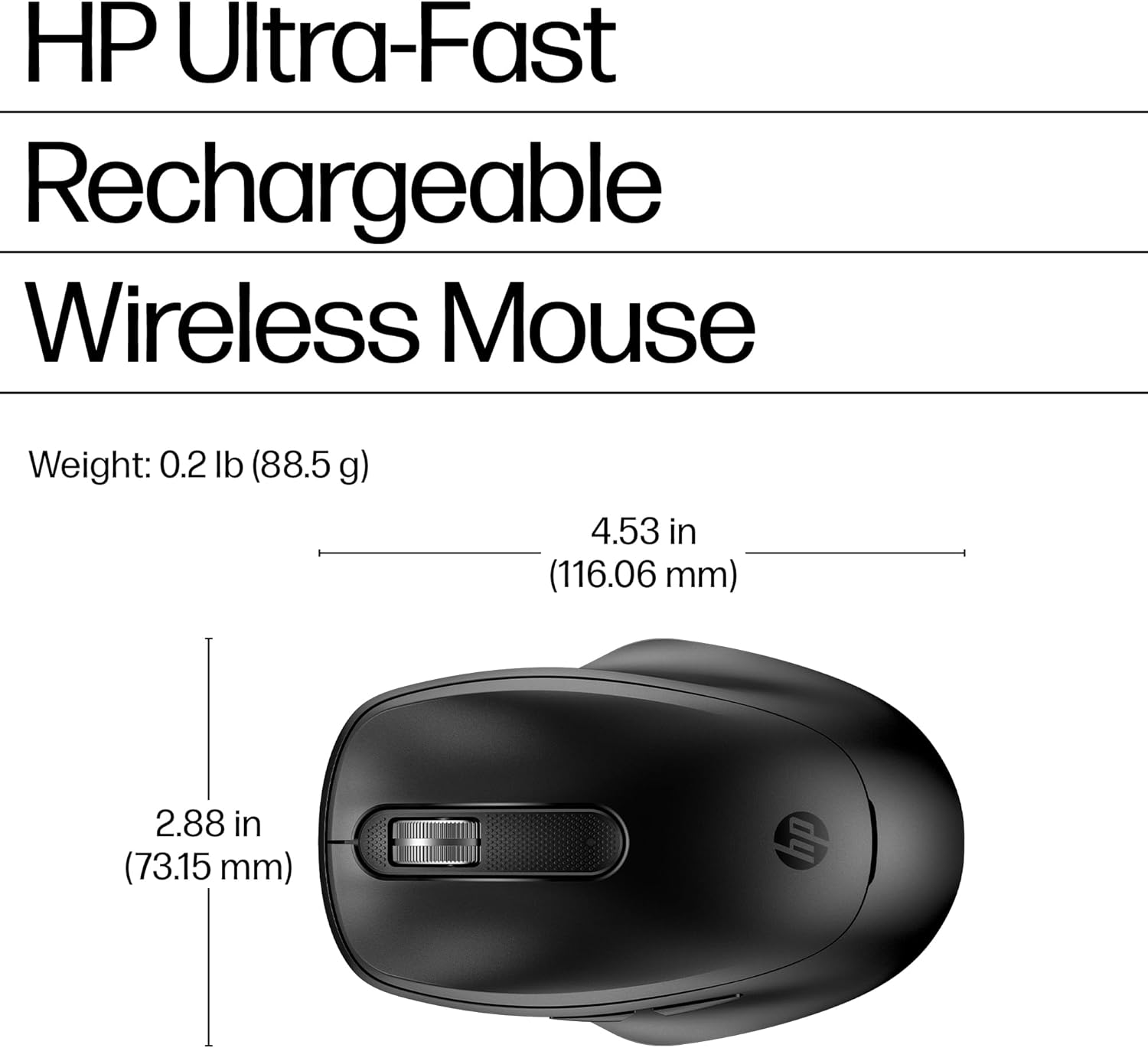 HP 510 Mouse Dimensions
