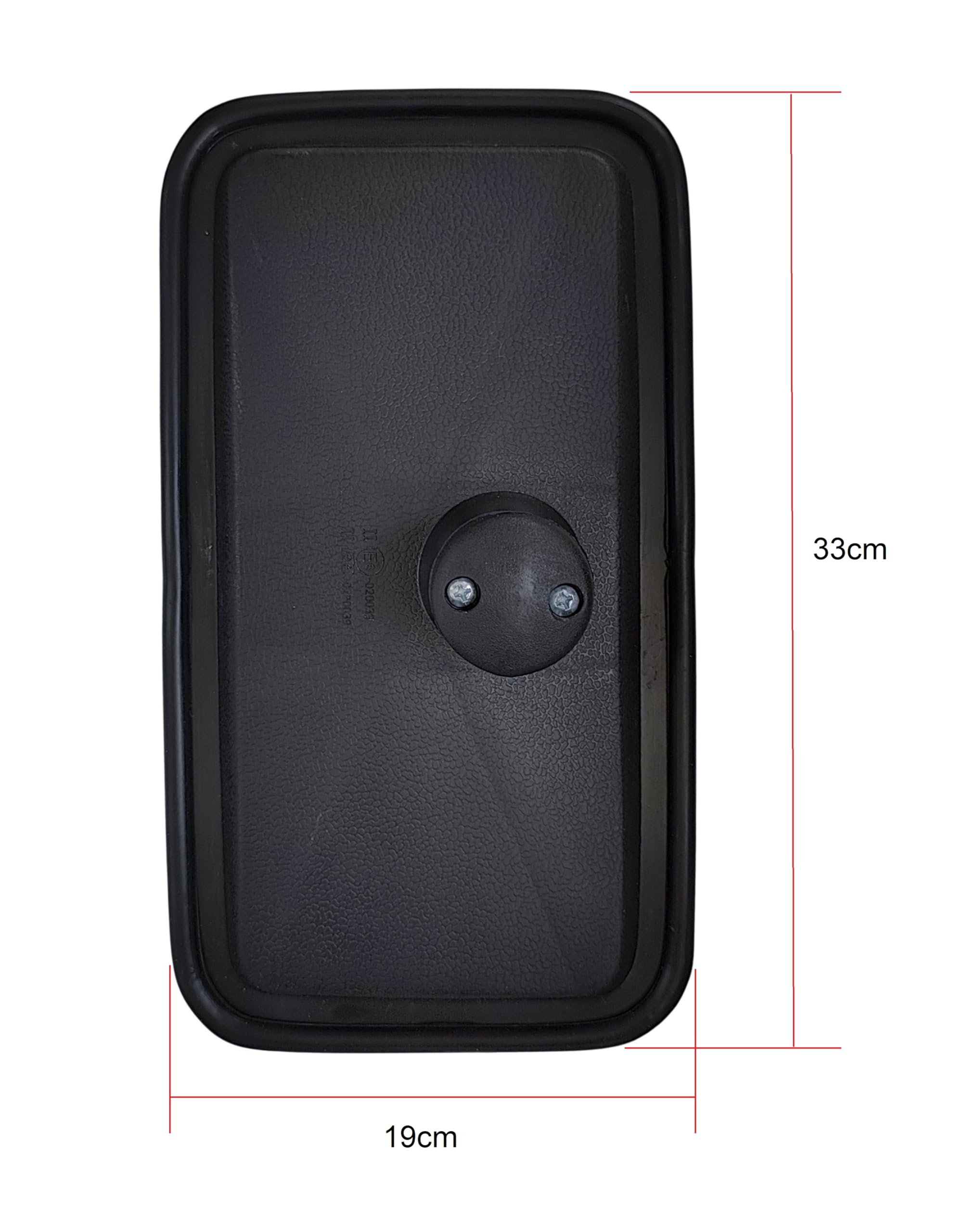 Juego de 2 espejos exteriores universales 33 cm x 19 cm E6 para camioneta