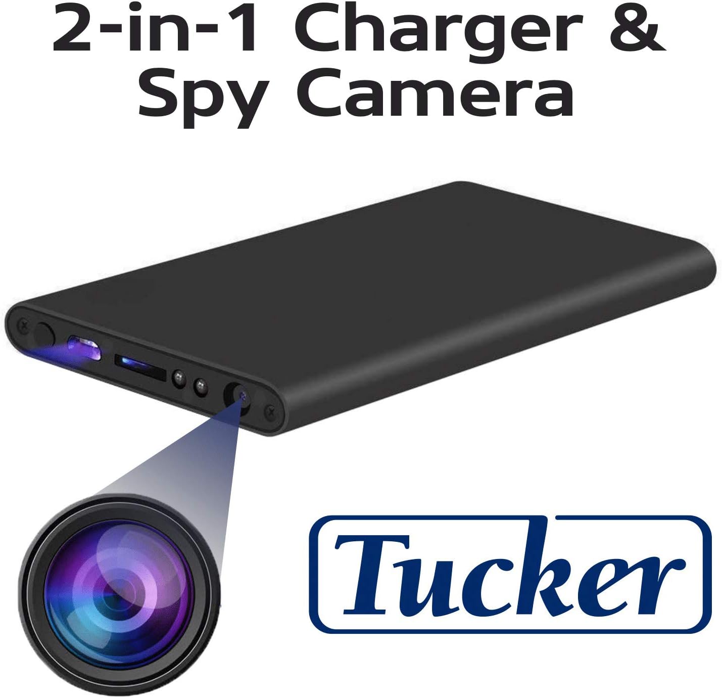 TUCKER TM Power Bank Hidden Camera - Small Integrated Camera 1080P - Connects Any Smartphone for Remote Control - Full HD Video Quality for Personal and Office Security - Portable with Easy Install