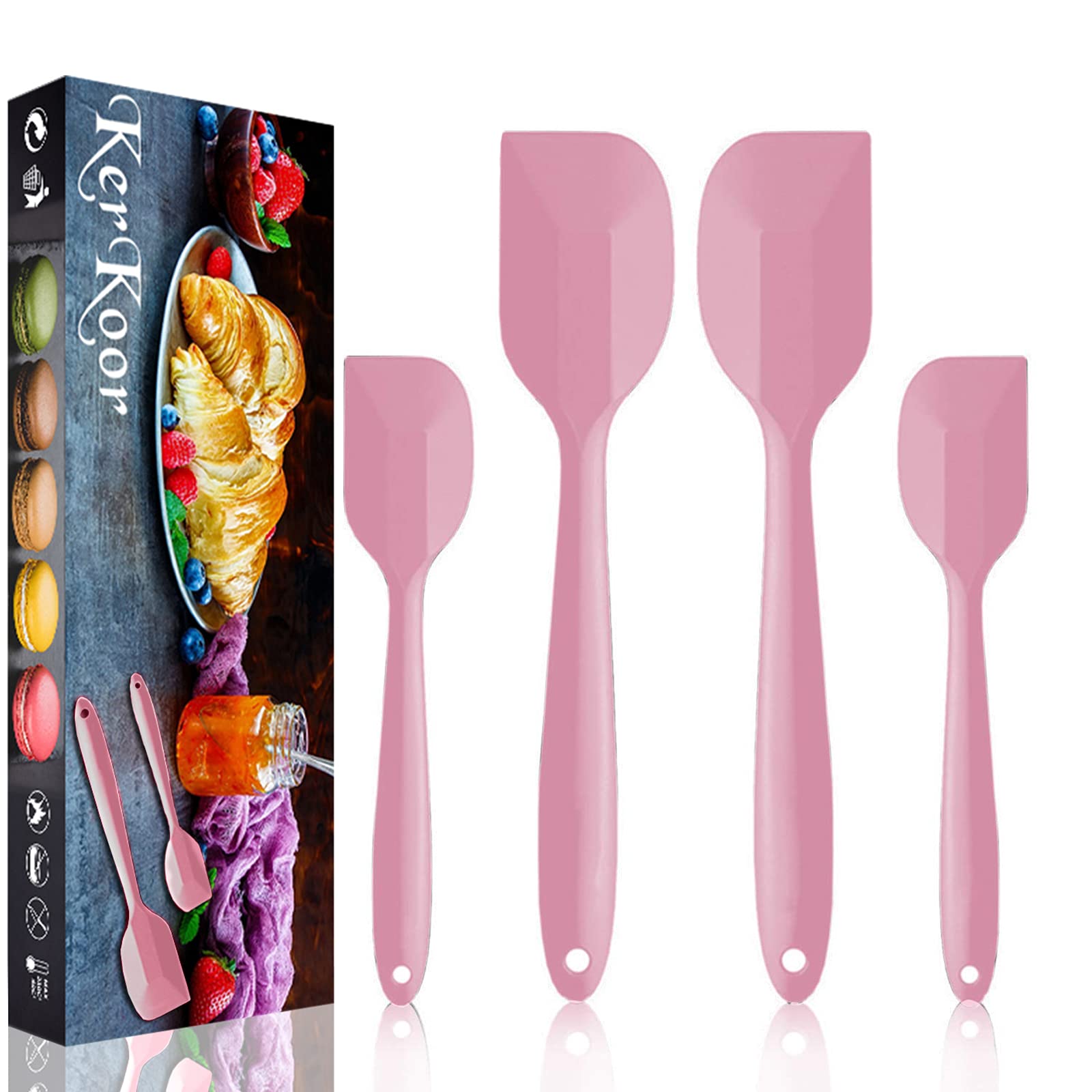 Walfos Spatules En Silicone, Résistantes à La Chaleur, Antiadhésives