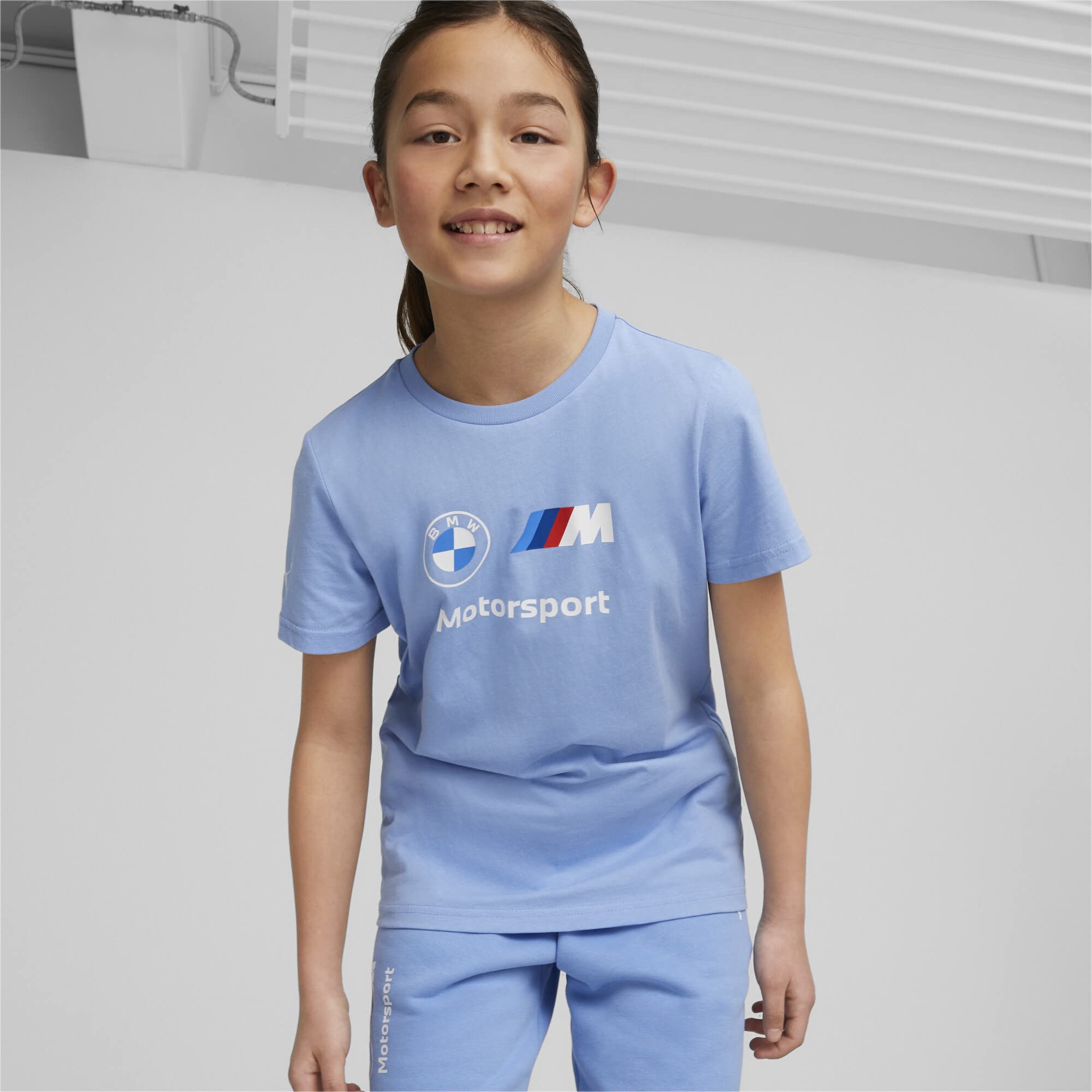 PUMA Unisex dziecięca standardowa koszulka z logo BMW M Motorsport Essentials