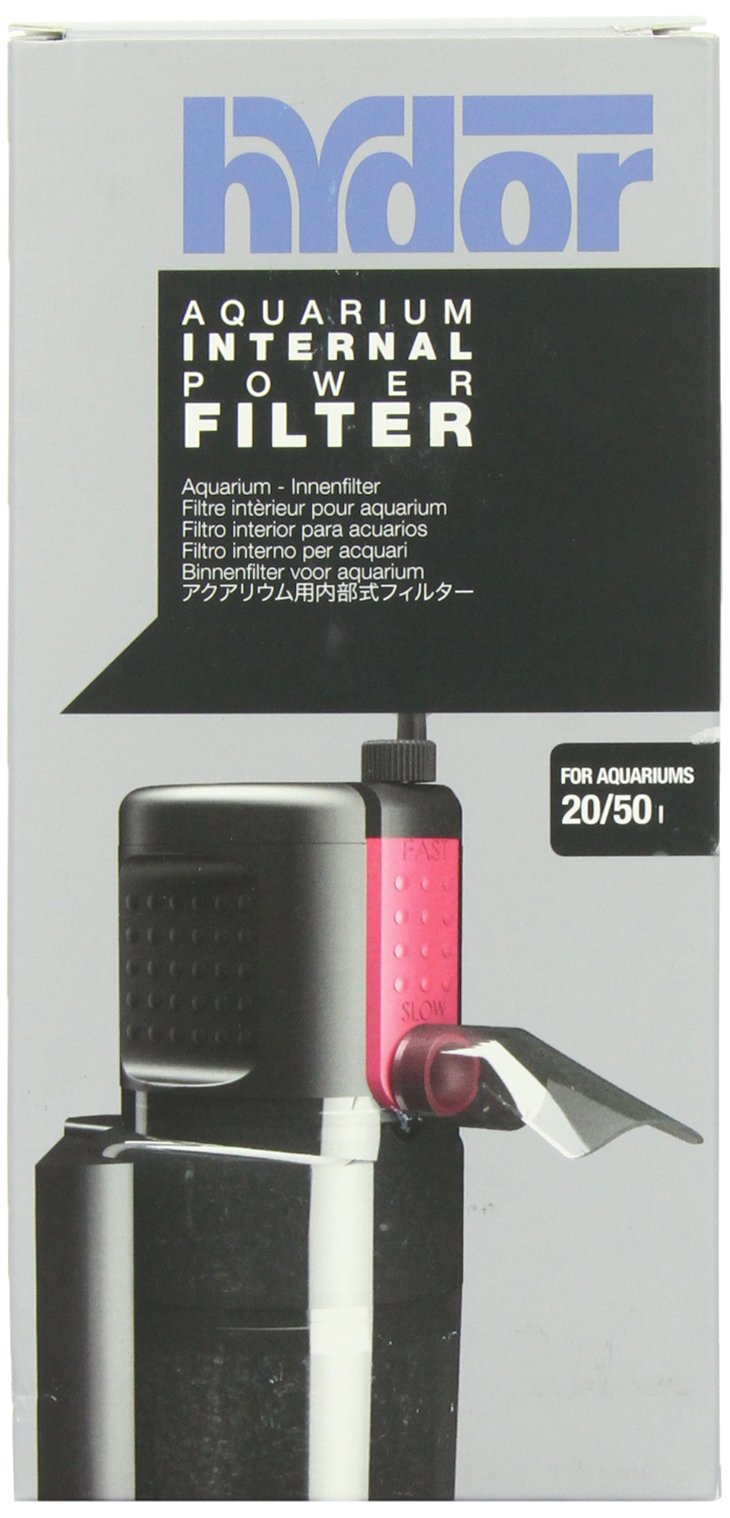 Hydor Internal Filter CRYSTAL 50 Aquariums 20-50 Litres, 2 Stages, Activated Carbon and Venturi Kit Included