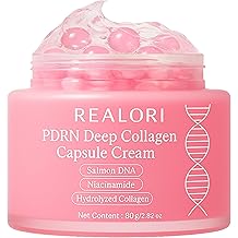 PDRN Capsule Cream with Vitamin C &amp; Collagen &ndash; Korean Boba Moisturizer for Face, Pink Jelly Cream for Deep Hydration, Skin Repair, and Glow &ndash; Korean Skincare Gel for All Skin Types
