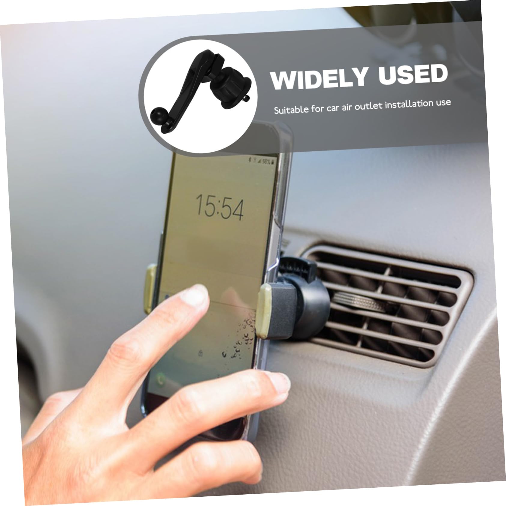 Gatuida 4pezzi Supporto Per Telefono Da Auto Con Braccio Estensibile Rotante Design Semplice e Pratico Per Ventilazione Nero Compatibile Con Tutti Modelli Di Smartphone